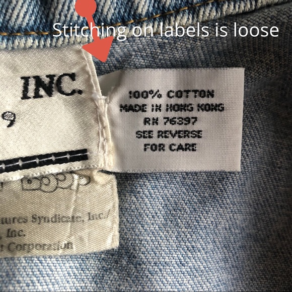 Betty Boop Denim Vest 1990’s light washed denim Size Large - Picture 12 of 14